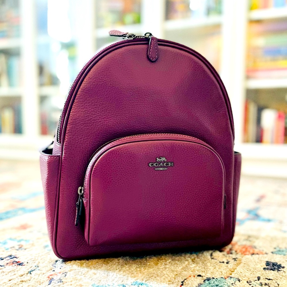 Like New Coach Court Backpack Eggplant Purple